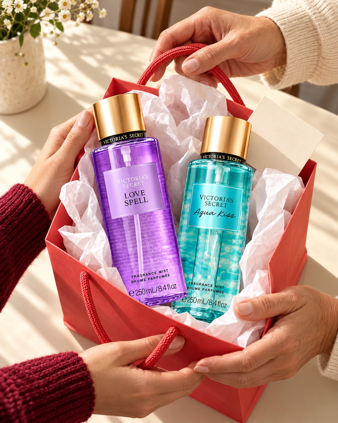 Love Spell y Aqua Kiss de Victoria’s Secret en un regalo compartido entre madre e hija